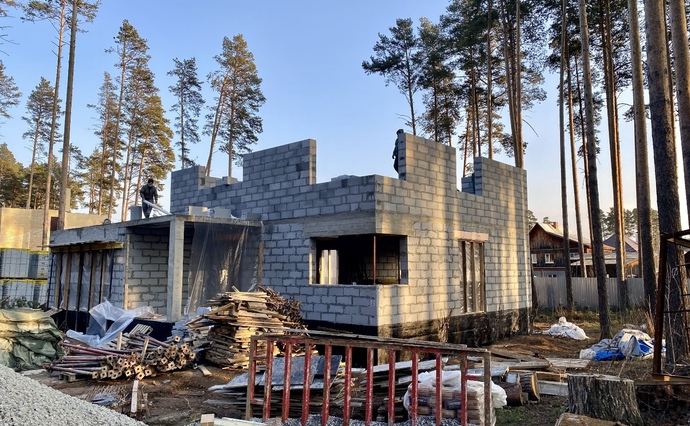 Кладка второго этажа ГК Урал-Строй